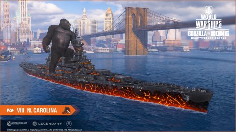 画像ギャラリー No.003のサムネイル画像 / 「World of Warships」，ゴジラvsコングとのコラボイベントがスタート。期間限定バンドルやコンバットミッションが登場