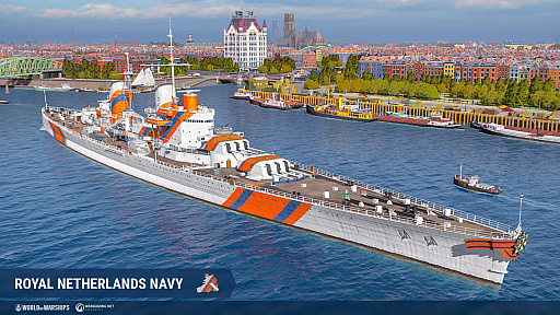 画像ギャラリー No.004のサムネイル画像 / 「World of Warships」，新兵装“空襲”が使用可能なオランダ巡洋艦が最新アップデートで登場