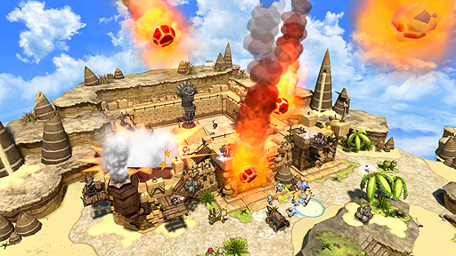 画像ギャラリー No.001のサムネイル画像 / ［E3 2012］Xbox LIVE アーケード「Happy Wars」のデモプレイをチェック。15対15，計30体の2頭身キャラクターが入り乱れて戦うオンラインアクション