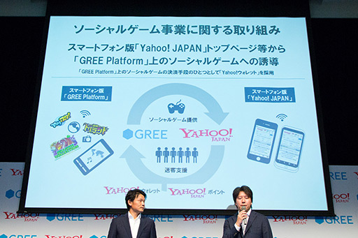 画像ギャラリー No.006のサムネイル画像 / ヤフー＆グリー，業務提携を発表。ゲームを含めたエンターテイメント分野での事業拡大を目指す