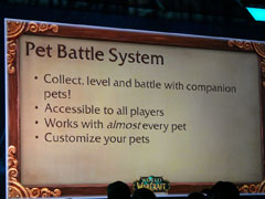 画像ギャラリー No.002のサムネイル画像 / 「World of Warcraft: Mists of Pandarian」，ペットを育成して3対3のグループ戦を行う「ペットバトルシステム」の存在が明らかに