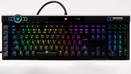画像ギャラリー No.009のサムネイル画像 / 【PR】Corsairのフラッグシップキーボード「K100 RGB」は，光学式キースイッチと高速レポートレートでeスポーツゲーマーにお勧めしたい