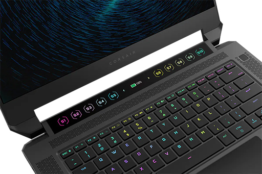 画像ギャラリー No.005のサムネイル画像 / Corsair初のハイエンドゲームノートPC「VOYAGER a1600」が正式発表。Ryzen＆Radeonの高スペックと独自のタッチボタン搭載が特徴だ