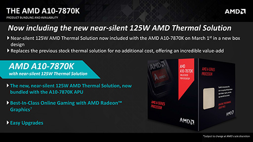 画像ギャラリー No.007のサムネイル画像 / AMD，定格クロックが4GHzを超えた新APU「A10-7890K」など，デスクトップPC向けの新プロセッサを発表
