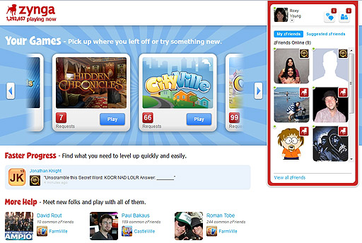画像ギャラリー No.001のサムネイル画像 / Zyngaが独自プラットフォーム「Zynga Platform」を発表。「Zynga.com」では，FacebookへアクセスせずにZyngaゲームのプレイが可能