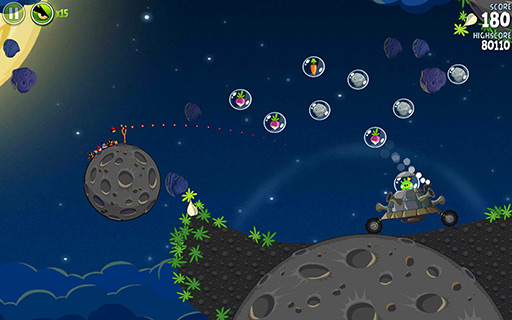 画像ギャラリー No.009のサムネイル画像 / 【PR】「Androidアプリレビュー」第2回：あの「Angry Birds」が宇宙へ！ 「Angry Birds Space」は，これまでとひと味違う“重力”に注目のタイトルだ