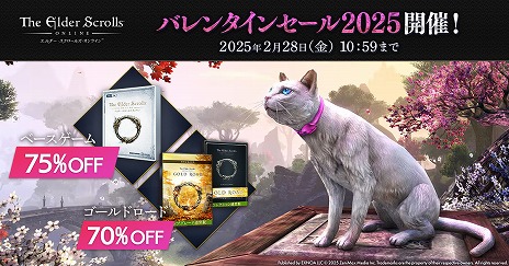 画像ギャラリー No.001のサムネイル画像 / ベースゲームが660円，最新チャプターが1782円！ DMM GAMESで「エルダー・スクロールズ・オンライン」のバレンタインセールがスタート