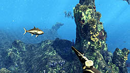 画像ギャラリー No.014のサムネイル画像 / オーバーランド，モリで突いて魚を捕るスピアフィッシングシム「デプス ハンター」を，2012年5月18日にリリース