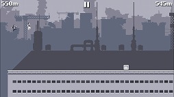 画像ギャラリー No.007のサムネイル画像 / モノトーンの世界を走りぬけるランニングゲーム「Canabalt」を紹介する「（ほぼ）日刊スマホゲーム通信」第1948回