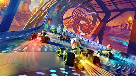 画像ギャラリー No.003のサムネイル画像 / 「F1 RACE STARS」発売日が12月13日に決定。デフォルメされたマシンがポップな街を走るスクリーンショットのほか，メインビジュアルや特徴も明らかに