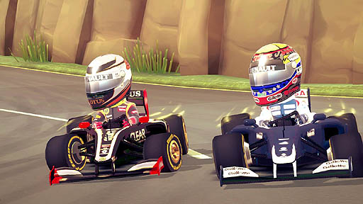 画像ギャラリー No.005のサムネイル画像 / 「F1 RACE STARS」のインプレッションを掲載。コードマスターズから2013年3月7日に発売される本作は，手軽に遊べる異色のF1ゲーム