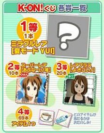 画像ギャラリー No.004のサムネイル画像 / 「けいおん！ミラクルセッション」がリニューアルを実施。期間限定くじも登場