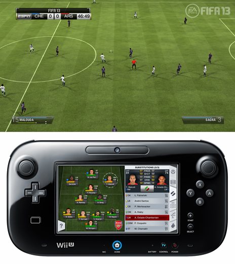 画像ギャラリー No.004のサムネイル画像 / Wii U版「FIFA 13 ワールドクラス サッカー」Wii U GamePadを使用した，ほかのコンシューマ機版とは異なる特徴的なゲームシステムを紹介