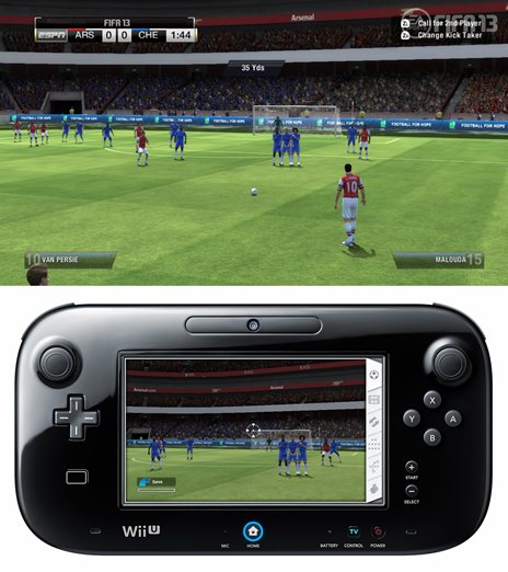 画像ギャラリー No.005のサムネイル画像 / Wii U版「FIFA 13 ワールドクラス サッカー」Wii U GamePadを使用した，ほかのコンシューマ機版とは異なる特徴的なゲームシステムを紹介