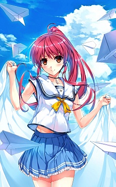 画像ギャラリー No.003のサムネイル画像 / 「水平線まで何マイル？」のパッケージビジュアルと，各店舗特典のイラストが公開。特典は新ヒロインを描いたものが多め