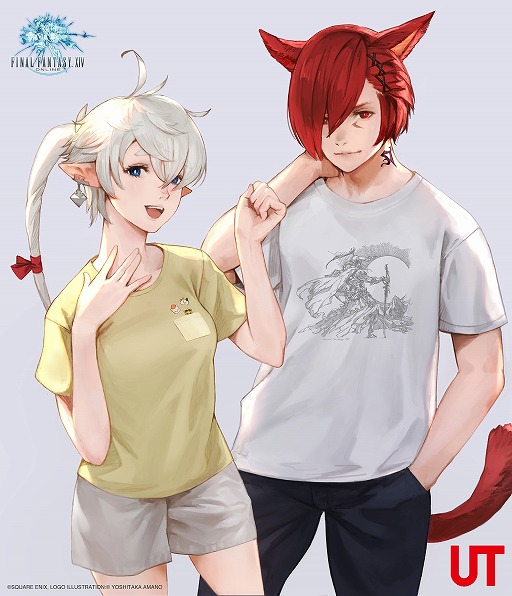 画像ギャラリー No.002のサムネイル画像 / 「FFピクセルリマスター」「FFXIV」「FFXVI」のUT，販売開始。UTを着たアリゼーとグ・ラハ・ティアの新作アートが公開に