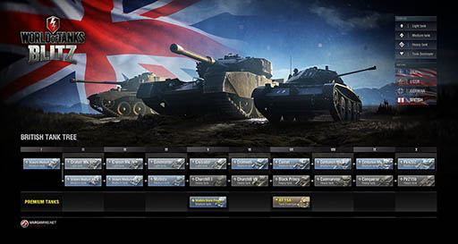 画像ギャラリー No.002のサムネイル画像 / 「World of Tanks Blitz」,本日アップデート1.6を実施。イギリスの技術ツリーに重戦車ラインが加わり,新マップ「カスティーリャ」も登場