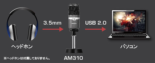 画像ギャラリー No.007のサムネイル画像 / AVerMedia，ゲーム実況向けのUSB接続型マイク「AM310」を国内発売