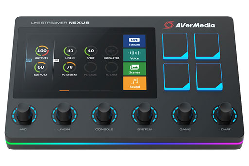 画像ギャラリー No.010のサムネイル画像 / AVerMedia，タッチディスプレイ搭載のオーディオミキサー「AX310」と実況配信者向けマイク「AM330」を発売