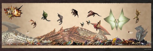 画像ギャラリー No.003のサムネイル画像 / 「MH4G」のジグソーパズルが登場。数々のモンスターがデザインされた全4種