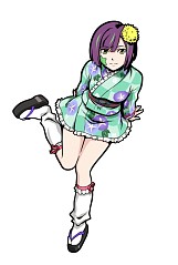 画像ギャラリー No.002のサムネイル画像 / 「大乱走ダッシュ or 奪取!!」，プレイヤーキャラの新衣装「Face」に浴衣を追加
