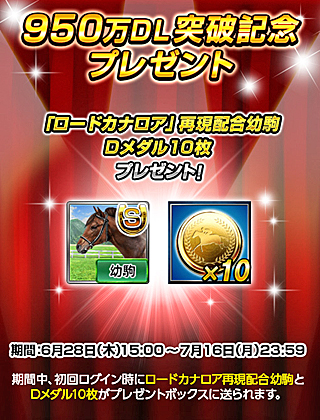 画像ギャラリー No.002のサムネイル画像 / 「ダービーインパクト」，950万ダウンロード突破記念キャンペーン開催