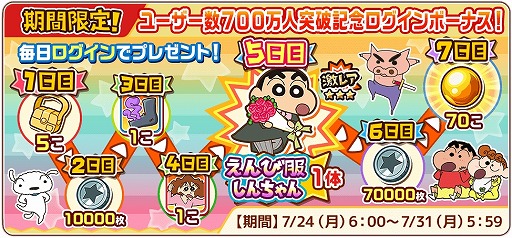 画像ギャラリー No.005のサムネイル画像 / 「クレヨンしんちゃん 嵐を呼ぶ 炎のカスカベランナー!!」ユーザー数が700万人を突破