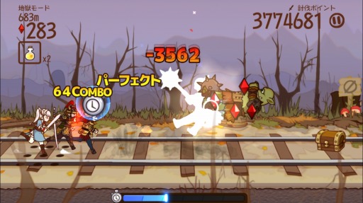 画像ギャラリー No.005のサムネイル画像 / 「FantasyxRunners2」制限時間ありの「地獄モード」を実装。新キャラを追加