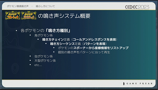 画像ギャラリー No.026のサムネイル画像 / ［CEDEC 2023］ポケモン世界をリアルにするため，音響の力も追及する。「ポケモンの せかいを かけめぐる おと！ おんきょうデザインで ひろがる ぼうけんの すがた！」レポート