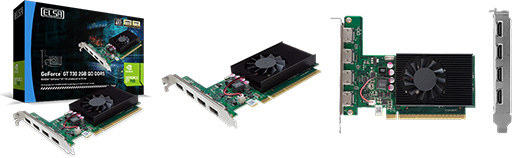 画像ギャラリー No.001のサムネイル画像 / ELSA，1スロット仕様でHDMIポート4基搭載のGT 730カードを発売