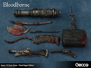 画像ギャラリー No.003のサムネイル画像 / 「Bloodborne」，返り血を浴びた「狩人」1/6スケールスタチューの予約受付を開始。持ち替えできる7種類の武器が付属する