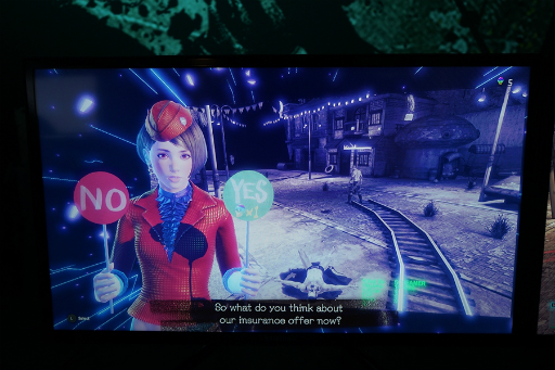 画像ギャラリー No.010のサムネイル画像 / 北米でサービスインした「LET IT DIE」のゲームシステムを紹介。PSX会場には案内人のアンクル・デスや，瀬戸際に現れる瀬戸際子が登場