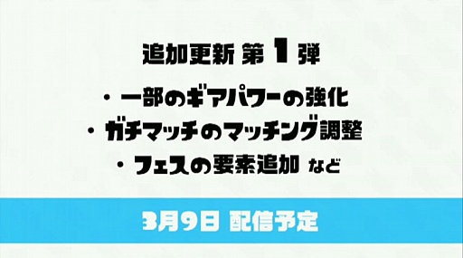 画像ギャラリー No.001のサムネイル画像 / 「Splatoon（スプラトゥーン）」のアップデートスケジュールが2016年夏まで延長。追加更新第1弾の配信開始は3月9日