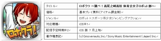 画像ギャラリー No.004のサムネイル画像 / iOS向けアクション「ロボクラ〜跳べ！高尾之峰高校体育会女子ロボット部〜」，事前登録で高性能ロボがもらえる
