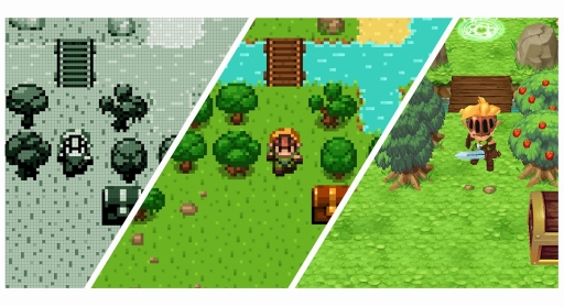 画像ギャラリー No.002のサムネイル画像 / モノクロ2Dから3Dへ進化するARPG「Evoland」，iOS/Android向けに配信中