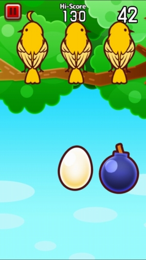 画像ギャラリー No.004のサムネイル画像 / ミニゲーム「エッグキャッチ！〜爆弾とたまご〜」，iOS/Android向けに配信中