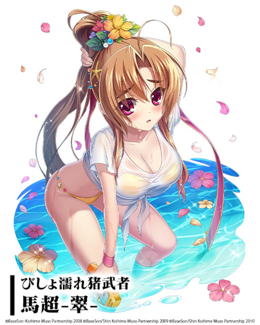 画像ギャラリー No.002のサムネイル画像 / 「三国大戦スマッシュ！」がアニメ「恋姫†夢想」とコラボ。新武将は水着着用 