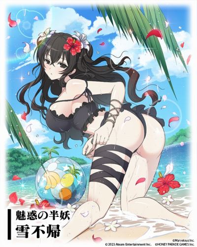 画像ギャラリー No.007のサムネイル画像 / 雪泉と雪不帰が揺れる水着姿で登場。「三国大戦スマッシュ！」×「閃乱カグラ」シリーズコラボを7月14日に開始