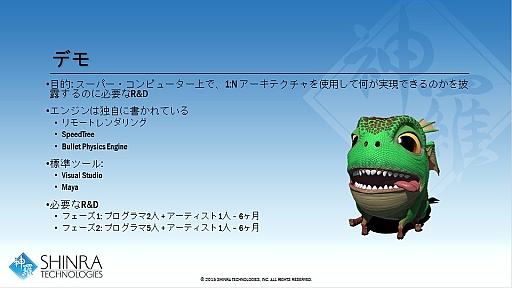 画像ギャラリー No.019のサムネイル画像 / 西川善司の3DGE：新世代クラウドゲームプラットフォーム「シンラ・システム」の開発キットが公開に