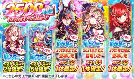 画像ギャラリー No.004のサムネイル画像 / 「クラッシュフィーバー」，リリース2500日突破記念キャンペーンが開催に