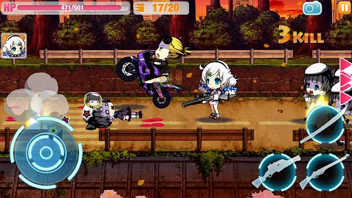 画像ギャラリー No.011のサムネイル画像 / 【PR】“崩壊”した世界を救うのは，美少女が放つ慈悲なき弾丸！　「崩壊学園」は，シンプル操作ながら手応え抜群のガンアクションシューティングだ