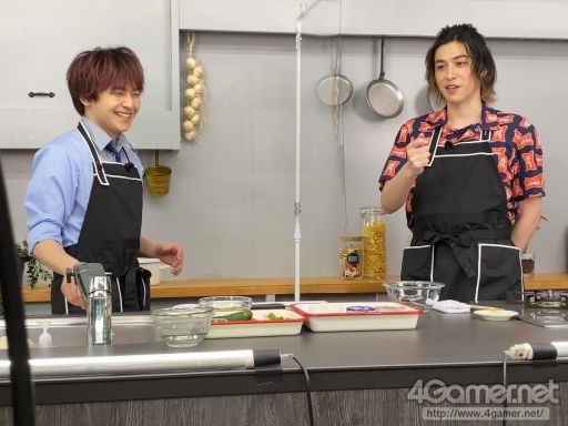 画像ギャラリー No.006のサムネイル画像 / 「あんスタ！！」CAFE CINNAMON ニキズキッチン第3回収録現場の潜入レポート。山口智広さん＆神永圭佑さんが冷や麦作りにちゃれんじ！