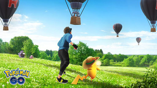 画像ギャラリー No.001のサムネイル画像 / 「ポケモンGO」にGOロケット団の気球が出現。タップすると，したっぱやリーダーらとのバトルを楽しめる