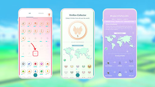 画像ギャラリー No.004のサムネイル画像 / 「ポケモンGO」，地域によって羽の模様が異なるビビヨンが新登場。ポストカードをピン留めすることで，進化前の“コフキムシ”に出会える