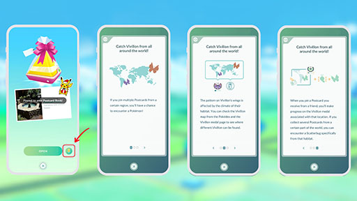 画像ギャラリー No.005のサムネイル画像 / 「ポケモンGO」，地域によって羽の模様が異なるビビヨンが新登場。ポストカードをピン留めすることで，進化前の“コフキムシ”に出会える