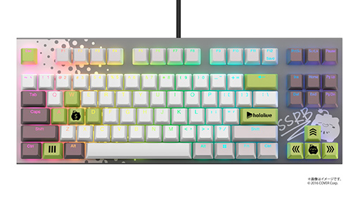 画像ギャラリー No.004のサムネイル画像 / 東プレ「REALFORCE GX1」×ホロライブ 獅白ぼたん＆ラプラス・ダークネスコラボキーボードの予約受付が始まる