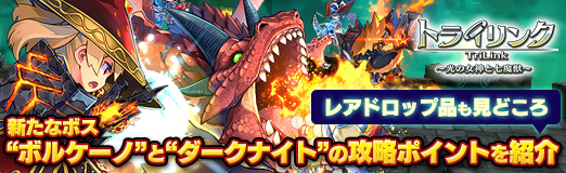 画像ギャラリー No.018のサムネイル画像 / 【PR】「トライリンク　光の女神と七魔獣」新たなボス“ボルケーノ”と“ダークナイト”の攻略ポイントを紹介。レアドロップ品も見どころ