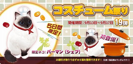 画像ギャラリー No.001のサムネイル画像 / 「マイにゃんカフェ」，ガチャイベント“コスチューム祭り”を開催