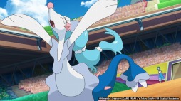画像ギャラリー No.001のサムネイル画像 / TVアニメ「ポケモン サン＆ムーン」，7月14日は「マオとスイレン！友情のゼンリョクバトル!!」を放送。上田麗奈さんと菊地 瞳さんのコメントも