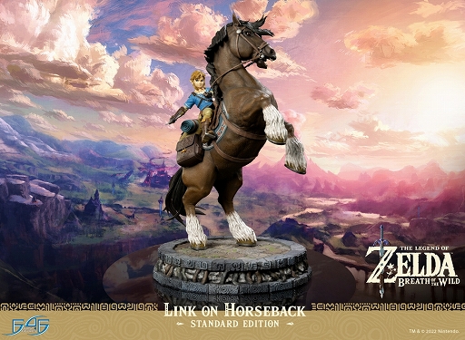 画像ギャラリー No.001のサムネイル画像 / 「ゼルダの伝説　ブレス オブ ザ ワイルド」より，大馬にまたがったリンクの全高約56センチのハイエンドスタチューが登場